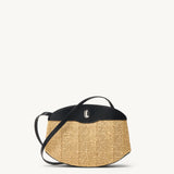 SAVETTE - Tondo Crossbody in Black Raffia