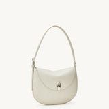 SAVETTE - Small Tondo Hobo in Ivory Leather