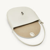 SAVETTE - Small Tondo Hobo in Ivory Leather