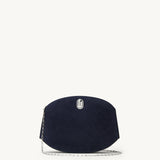 SAVETTE - Tondo Chain Crossbody in Navy Suede