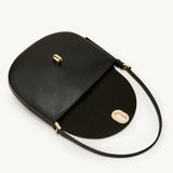 SAVETTE - Small Tondo Hobo in Black Leather