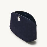 SAVETTE - Tondo Chain Crossbody in Navy Suede