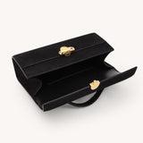 SAVETTE - Symmetry Pochette in Black Suede