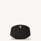 SAVETTE - Tondo Chain Crossbody in Black Leather