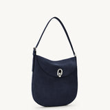 SAVETTE - Large Tondo Hobo in Navy Suede