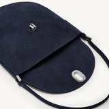 SAVETTE - Large Tondo Hobo in Navy Suede