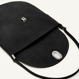 SAVETTE - Large Tondo Hobo in Black Suede