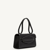 SAVETTE - Sport Shoulder Bag in Black Leather