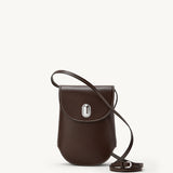 SAVETTE - Tondo Pouch in Coffee Leather