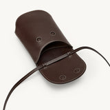 SAVETTE - Tondo Pouch in Coffee Leather