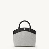 SAVETTE - Small Tondo Tote in Canvas with Black Trim