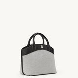 SAVETTE - Small Tondo Tote in Canvas with Black Trim