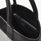 SAVETTE - Small Tondo Tote in Canvas with Black Trim