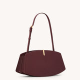 SAVETTE - Florence Shoulder Bag in Wine Chevre