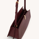 SAVETTE - Florence Shoulder Bag in Wine Chevre