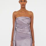 Christopher Esber - Knotted Silk Gather Midi Dress