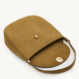 SAVETTE - Large Tondo Hobo in Sepia Suede