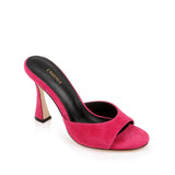 L'AGENCE - Avery Suede Peep-Toe Mule