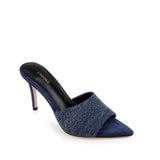 L'AGENCE - Lolita Denim Open-Toe Mule