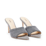 L'AGENCE - Lolita Denim Open-Toe Mule