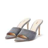 L'AGENCE - Lolita Denim Open-Toe Mule