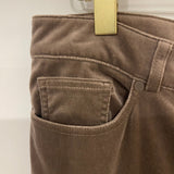 Loro Piana Light Brown Velvet Straight Leg Trousers Size IT 46 (UK 14) RRP £1,250