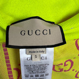 Gucci Neon Yellow Interlocking G Jacquard Cycling Shorts Size S (UK 8) RRP £466