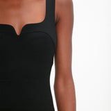 Victoria Beckham - Sleeveless Fitted T-Shirt Dress In Black