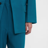 Victoria Beckham - Peak Lapel Jacket In Petroleum