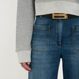 Victoria Beckham - Cropped Sweatshirt In Grey Marl