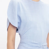 Victoria Beckham - Exclusive Gathered Waist Mini Dress In Frost