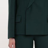 Victoria Beckham - Pointed Shoulder Jacket In Seaweed