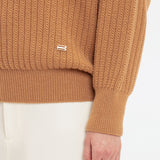 Victoria Beckham - Shawl Neck Knitted Jumper In Camel