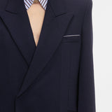 Victoria Beckham - Pointed Shoulder Jacket In Ink Blue