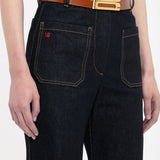 Victoria Beckham - Alina High Waisted Jean In Dark Indigo Rinse