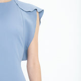 Victoria Beckham - Folded Cap Sleeve Midi Dress In Bluebell