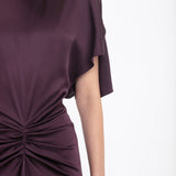 Victoria Beckham - Gathered Waist Floor-Length Dress In Fig