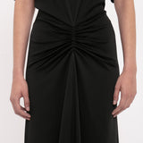 Victoria Beckham - Gathered Waist Floor-Length Dress In Black