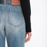 Victoria Beckham - Alina High Waisted Jean In Worn Blue Wash