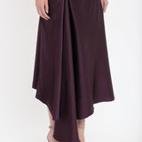 Victoria Beckham - Asymmetric Draped Midi Dress In Fig