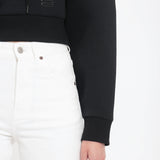 Victoria Beckham - Cropped Structured Hoodie In Black