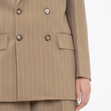 Victoria Beckham - Double Breasted Mens Jacket In Sandstorm