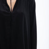 Victoria Beckham - Gather Detail Tie Blouse In Black