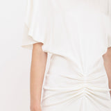 Victoria Beckham - Gathered Waist Floor-Length Dress In Ivory