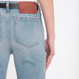 Victoria Beckham - Cropped Kick Alina High Waisted Jean In Pale Blue Wash