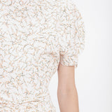 Victoria Beckham - Gathered Waist Midi Dress In Floral Ovation Peach