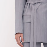 Victoria Beckham - Tailored Belted Jacket In Quartz