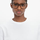 Victoria Beckham - Guilloche Frame Opticals In Dark Havana