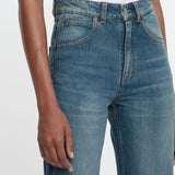 Victoria Beckham - Exclusive Julia High Waisted Jean In Mid Blue