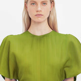 Victoria Beckham - Gathered Waist Midi Dress In Parrot Green